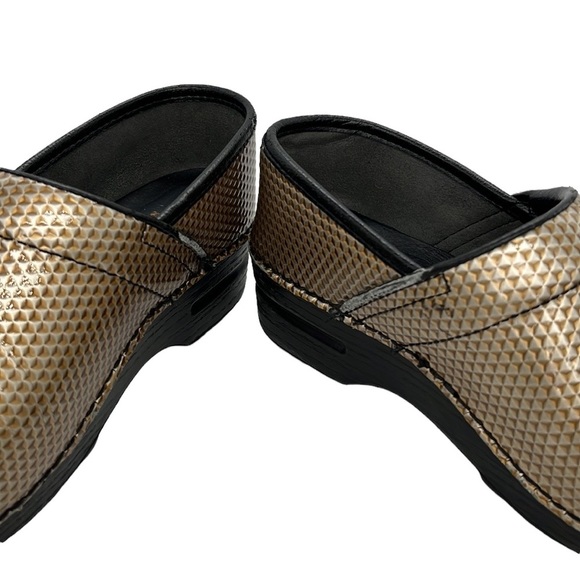 Dansko Gold Geometric Pattern Clogs - Picture 4 of 7